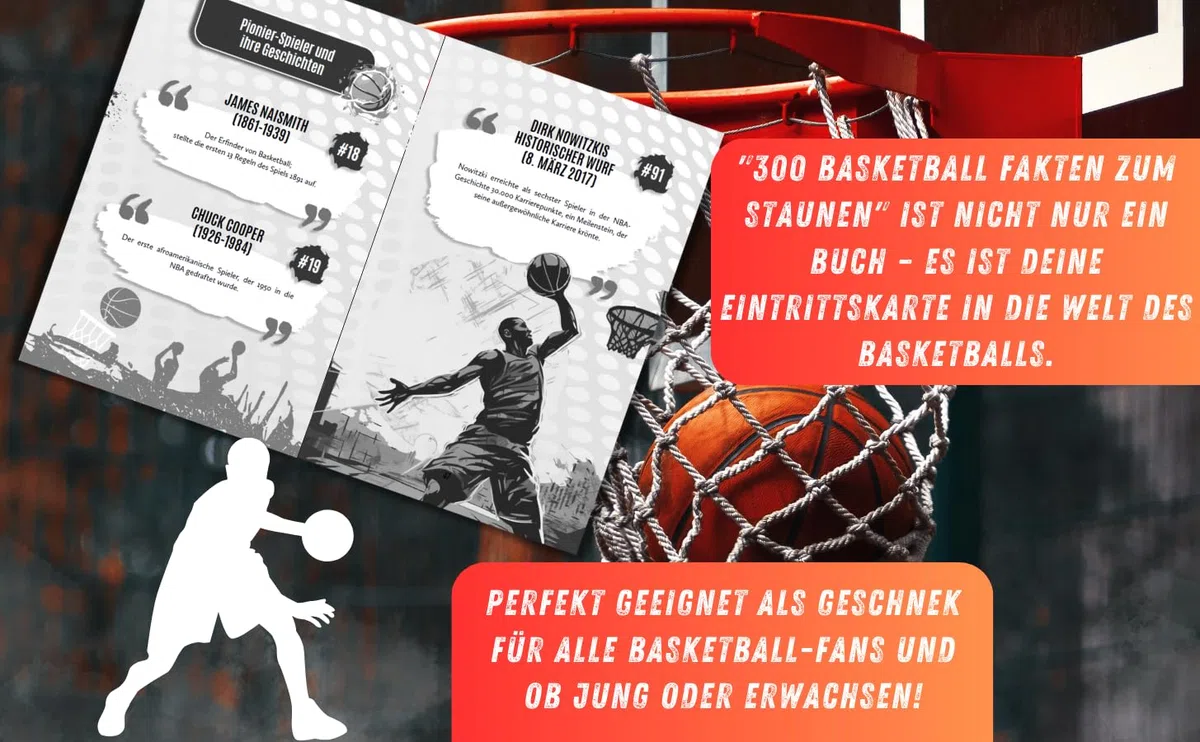 300 Basketball Fakten zum Staunen: Das XXL Basketball Buch mit spannenden Fakten & unvergesslichen Rekorden - Inkl. Basketball Fakten Quiz!