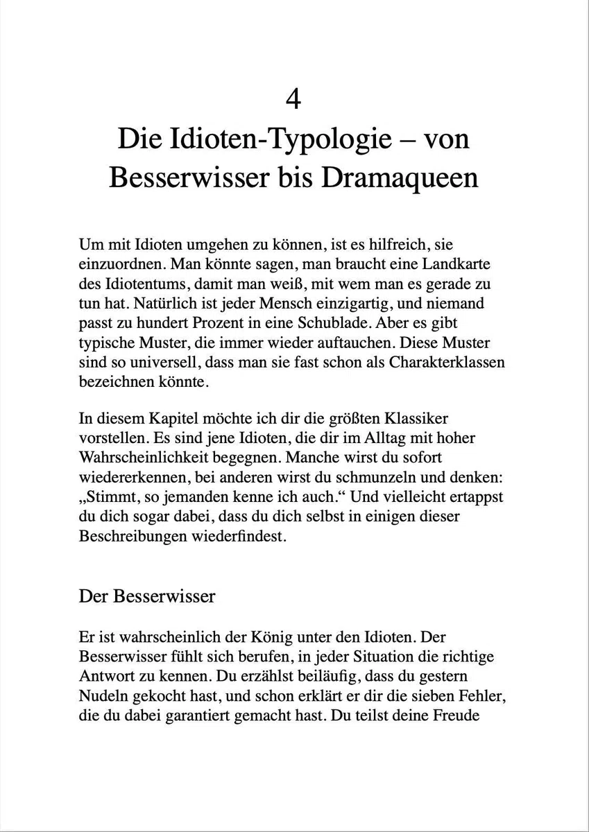 WIE MAN MIT IDIOTEN UMGEHT: ohne sie umzubringen