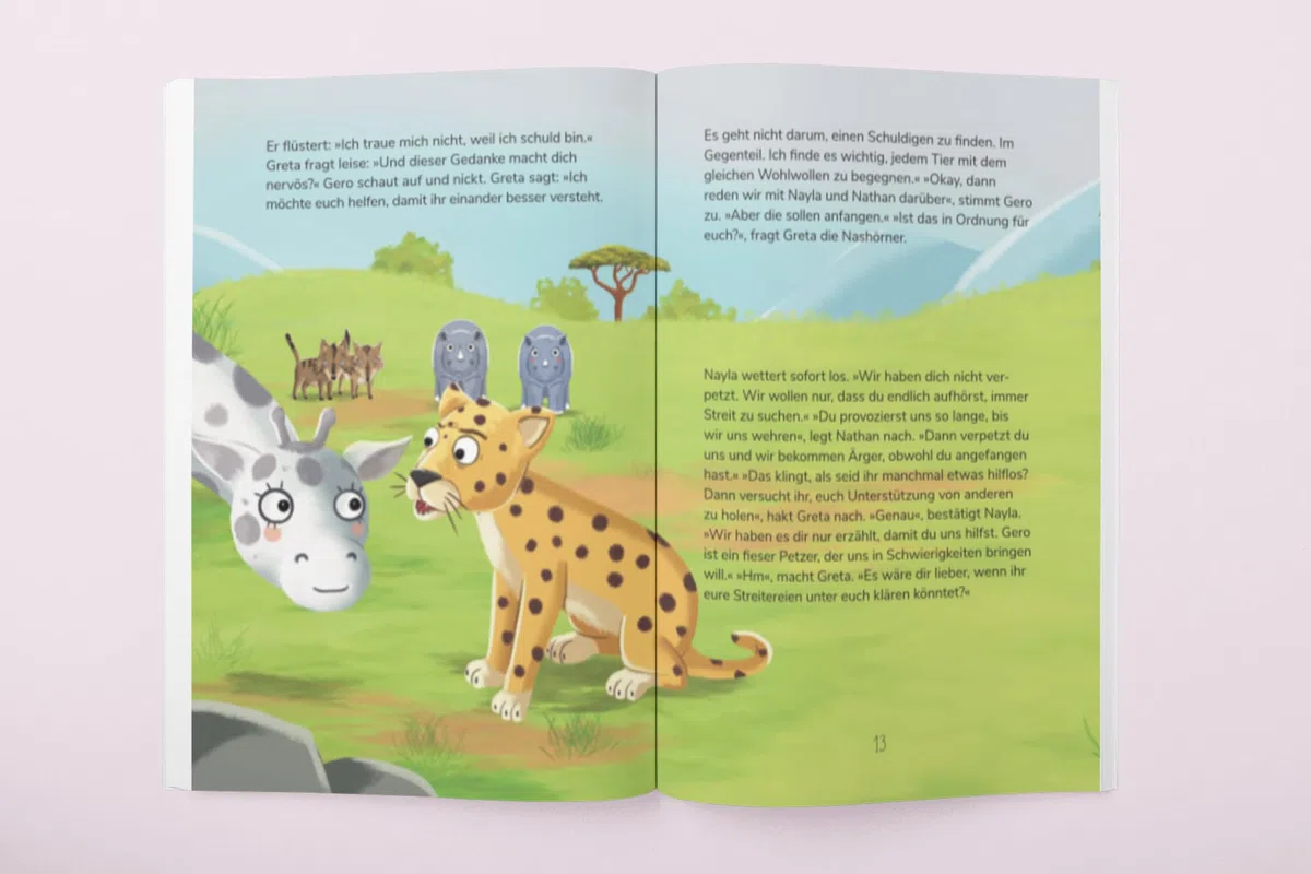 Greta und die Giraffensprache 2 – Anschauliche Tiergeschichten zur Gewaltfreien Kommunikation für Kinder: Über Gefühle sprechen, Bedürfnisse verstehen ... Kommunikation für Kinder, Band 2)