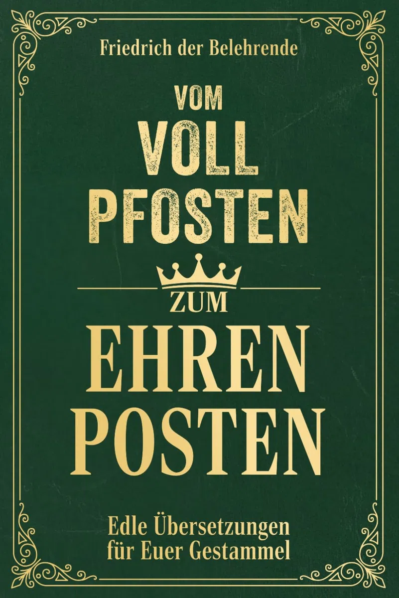 Vom Vollpfosten zum Ehrenposten: Edle Übersetzungen für Euer Gestammel