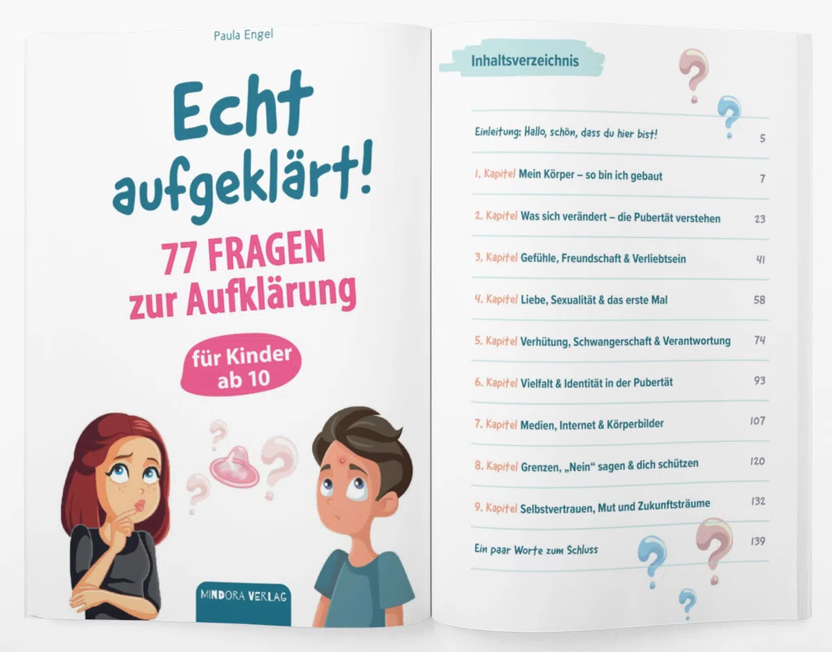 Echt aufgeklärt! 77 Fragen zur Aufklärung für Kinder ab 10: Erste Liebe, große Gefühle, die chaotische Pubertät – und plötzlich steht alles Kopf? Hier findest du alles, was du wissen musst!