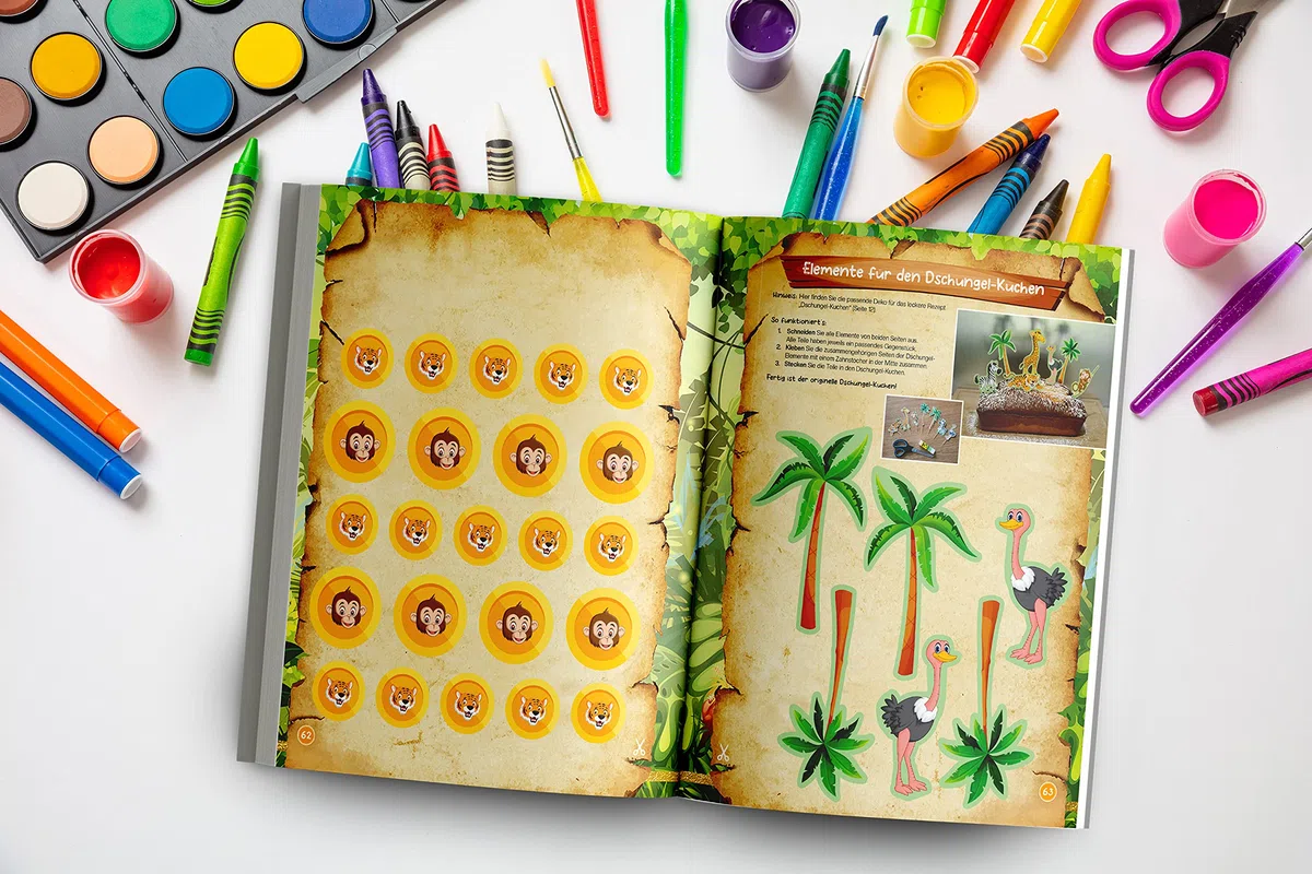 Schnitzeljagd Kindergeburtstag: 4 bis 6 Jahre | Findet mit Tiger den Dschungel-Schatz, löst die Rätsel und Spiele ratz-fatz! Komplette DIY Schatzsuche inkl. Einladungen, Urkunden, Kuchen-Deko u.v.m.