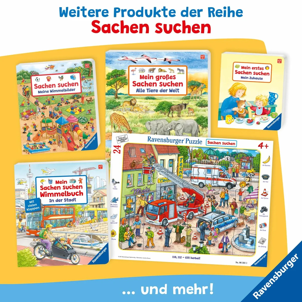 Mein großer Sachen suchen Adventskalender, dekorativer Aufstellkalender ab 2 Jahren: Mit 24 Pappbilderbüchern