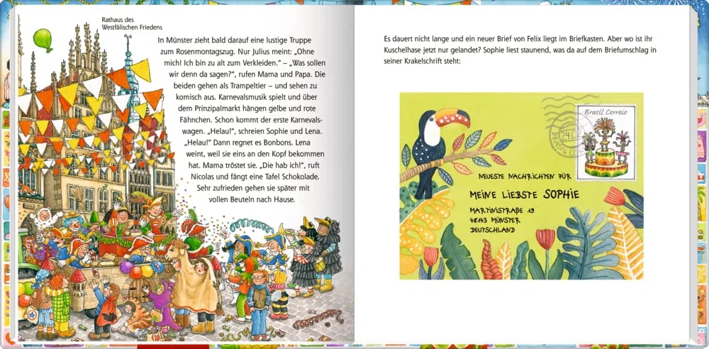 Felix feiert Feste in aller Welt: Fröhliche Briefe vom reiselustigen Kuschelhasen (Felix-Bücher (Bilderbücher mit Briefen))