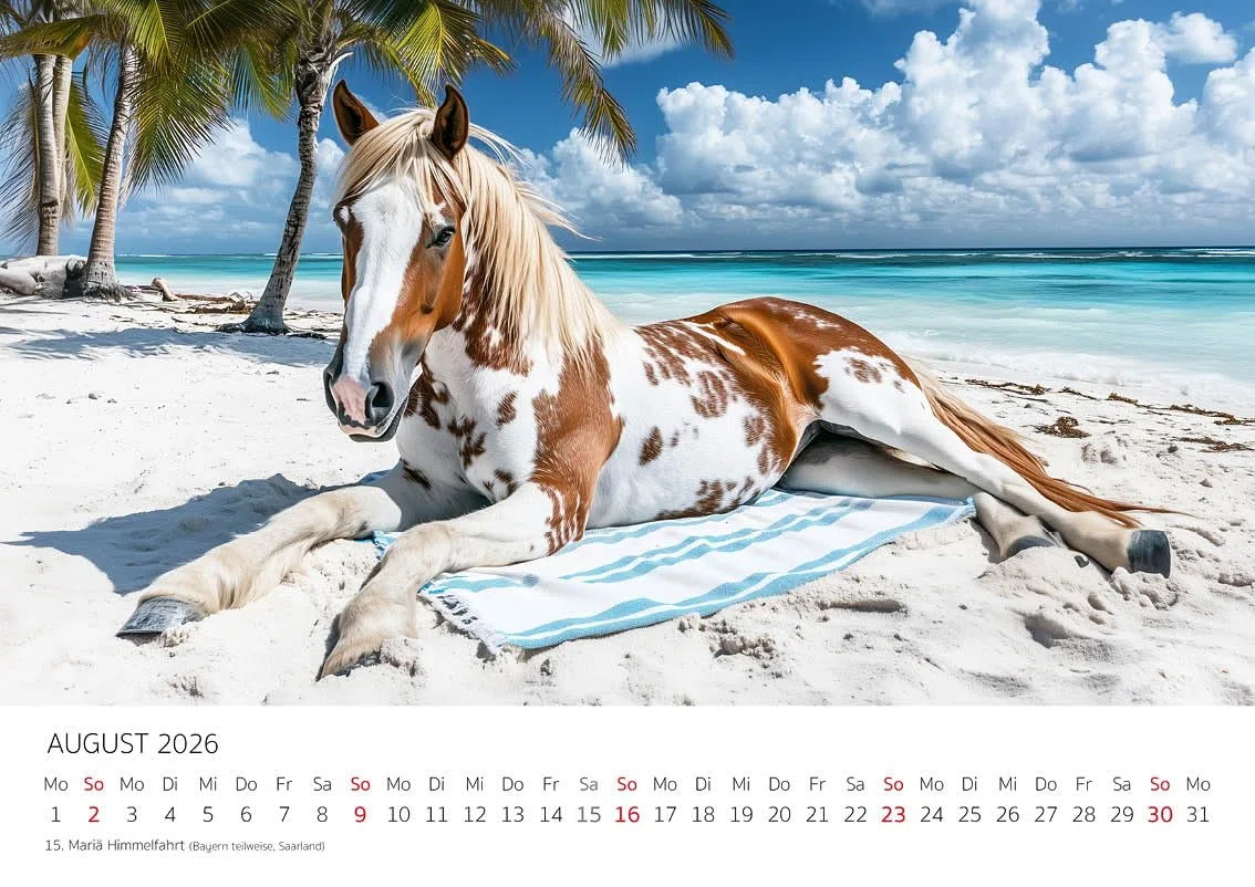 Edition Seidel Premium Kalender Der etwas andere Pferde Kalender 2026 Format DIN A4 Wandkalender Pferdekalender Tiere Stute Hengst Fohlen lustiges Pferd