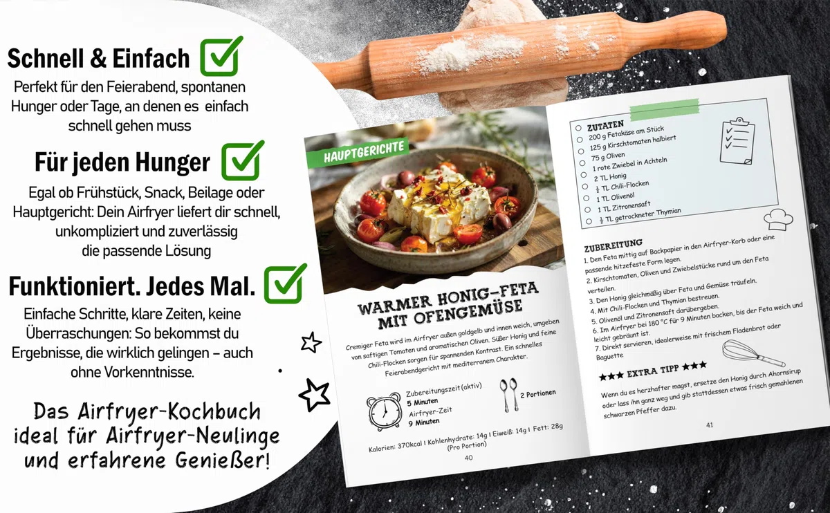 Das 10-Minuten Airfryer Kochbuch: Wenn's mal wieder schnell gehen muss. Für jeden Hunger die passende Idee.