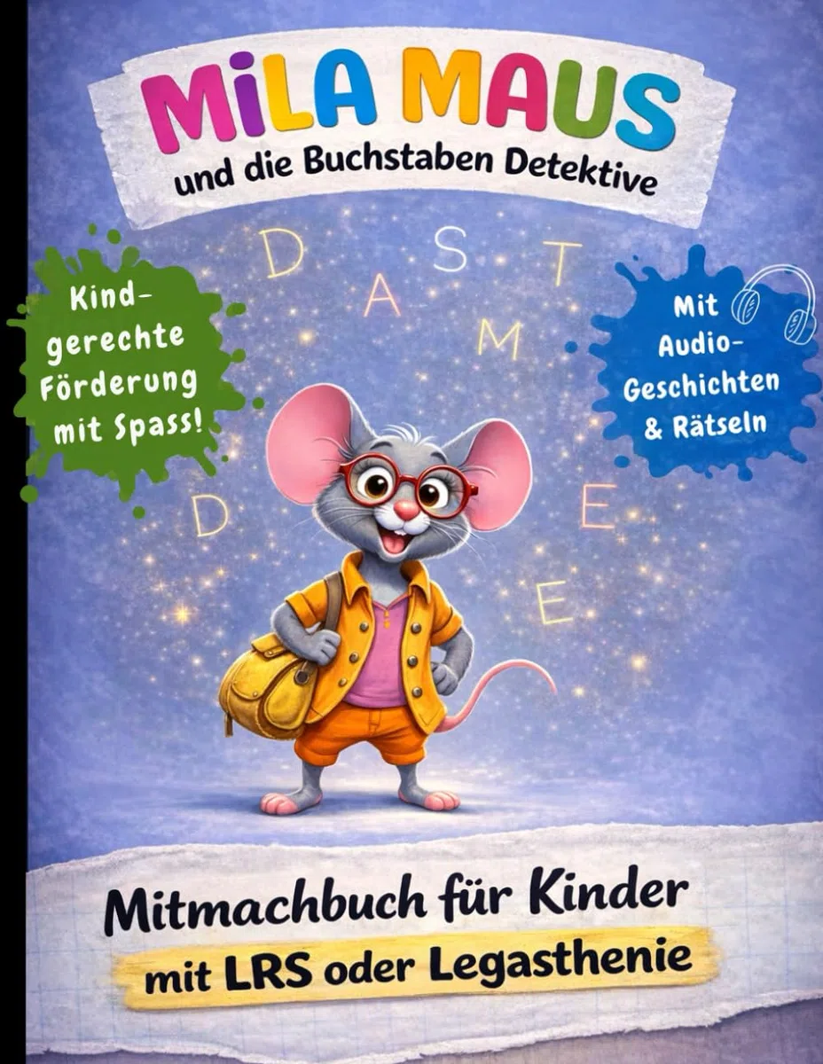Mila Maus und die Buchstaben-Detektive: Das interaktive Lern- und Mitmachbuch für Kinder mit Lese-Rechtschreibschwäche (LRS) oder Legasthenie: ... Lernabenteuer bei Legasthenie & LRS)