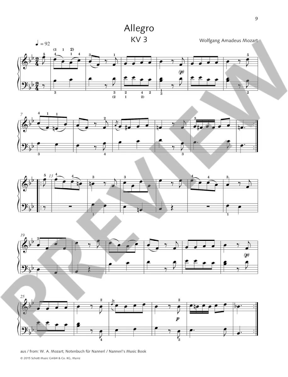 Mein erster Mozart: Die leichtesten Klavierwerke von W.A. Mozart. Klavier. (Easy Composer Series)