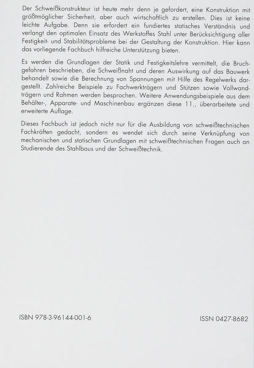 Grundlagen der Gestaltung geschweißter Stahlkonstruktionen: Fachbuchreihe Schweißtechnik Band 12 (DVS Fachbücher)