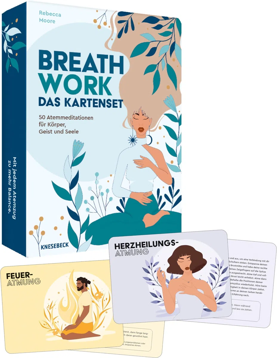 Breathwork – Das Kartenset: 50 Atemmeditationen für Körper, Geist und Seele. Atemübungen für Achtsamkeit, Stressabbau, Entspannung, innere Ruhe & neue Energie im Alltag