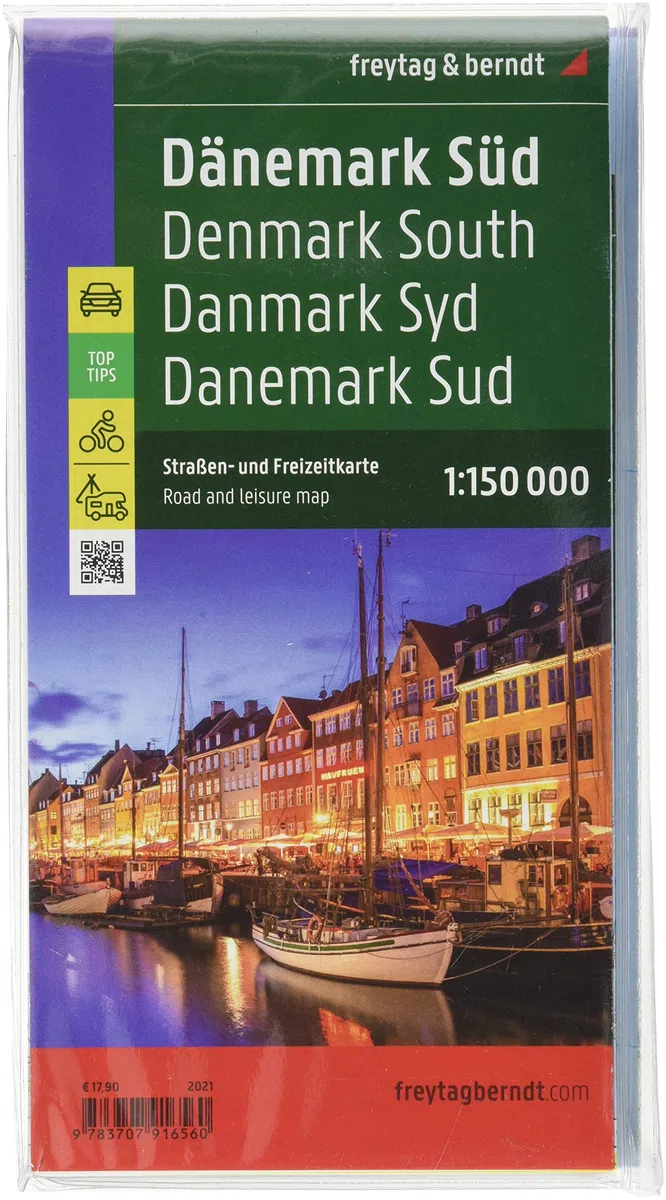 Dänemark Nord und Süd, Autokarten Set 1:150.000: 2 Blätter in Kunststoff-Hülle mit Infoguide und Top Tips