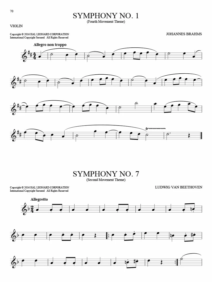 101 Classical Themes für Violine Solo | Klassische Musik Notenbuch für Violinisten | Große Sammlung für Anfänger und Fortgeschrittene | Violine ... Noten, Sammelband für Violine (VIOLON)