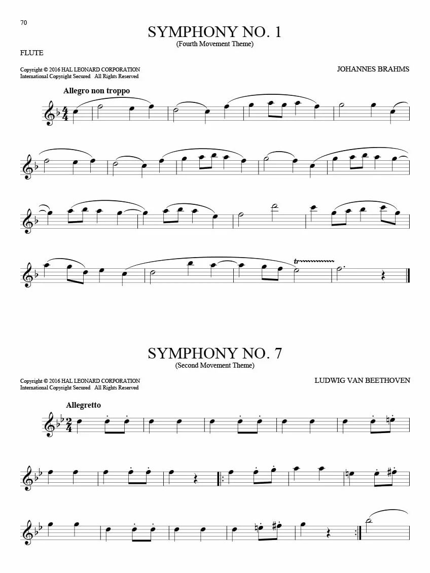 101 Classical Themes: Flute | Flötensolo Notenbuch mit berühmten klassischen Werken von Bach, Mozart | Liederbuch für Übung und Aufführung | Songbook ... Noten, Sammelband für Flöte (FLUTE TRAVERSIE)