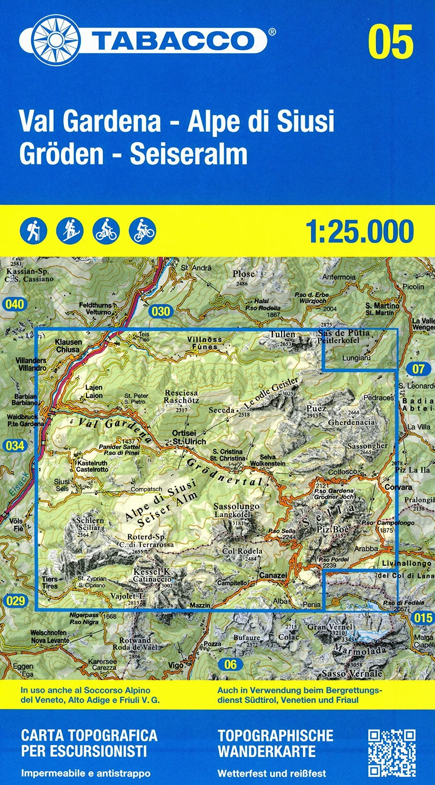 05 Val Gardena- Alpe di Siusi- Gröden - Seiseralm: 1:25000 (Carte topografiche per escursionisti, Band 5)