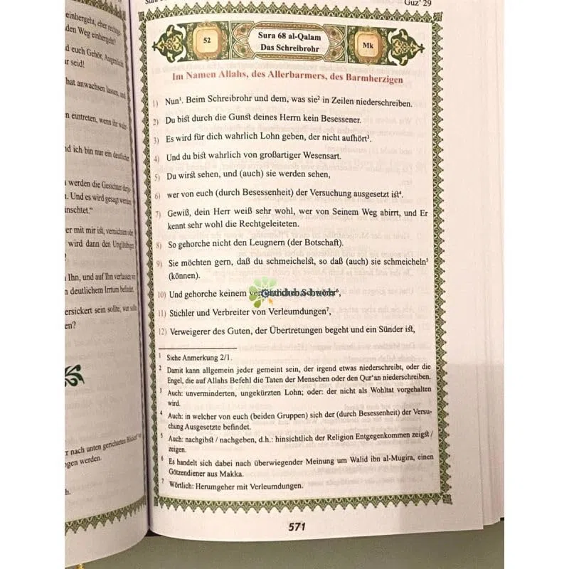 Der Koran, Quran auf Deutsch übersetzt von Frank Bubenheim