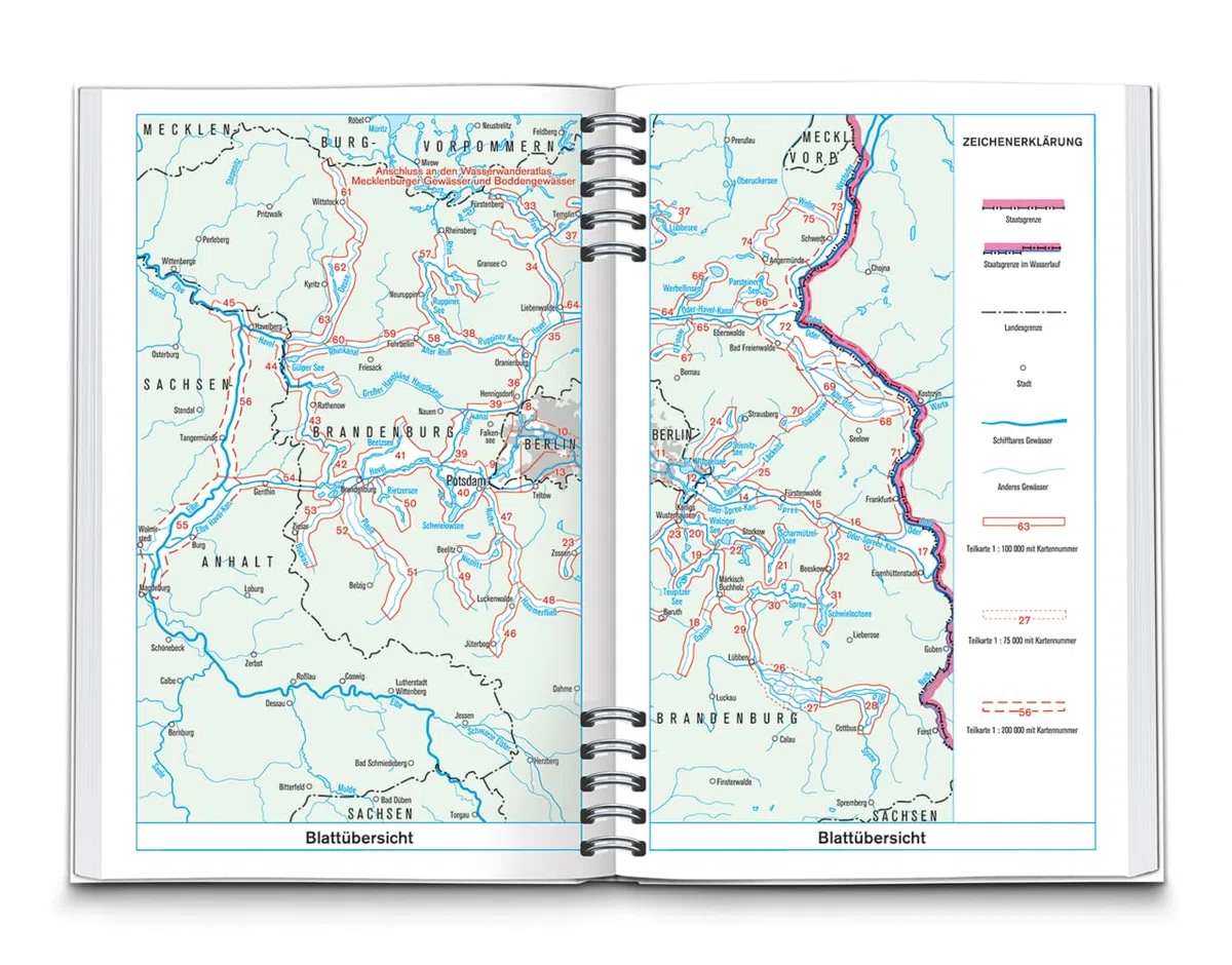 KOMPASS Wasserwanderatlas Berlin und Brandenburg: Märkische Gewässer, reiß.- und wetterfest, mit Schleußen- und Brückenzeiten und Campingplätzen