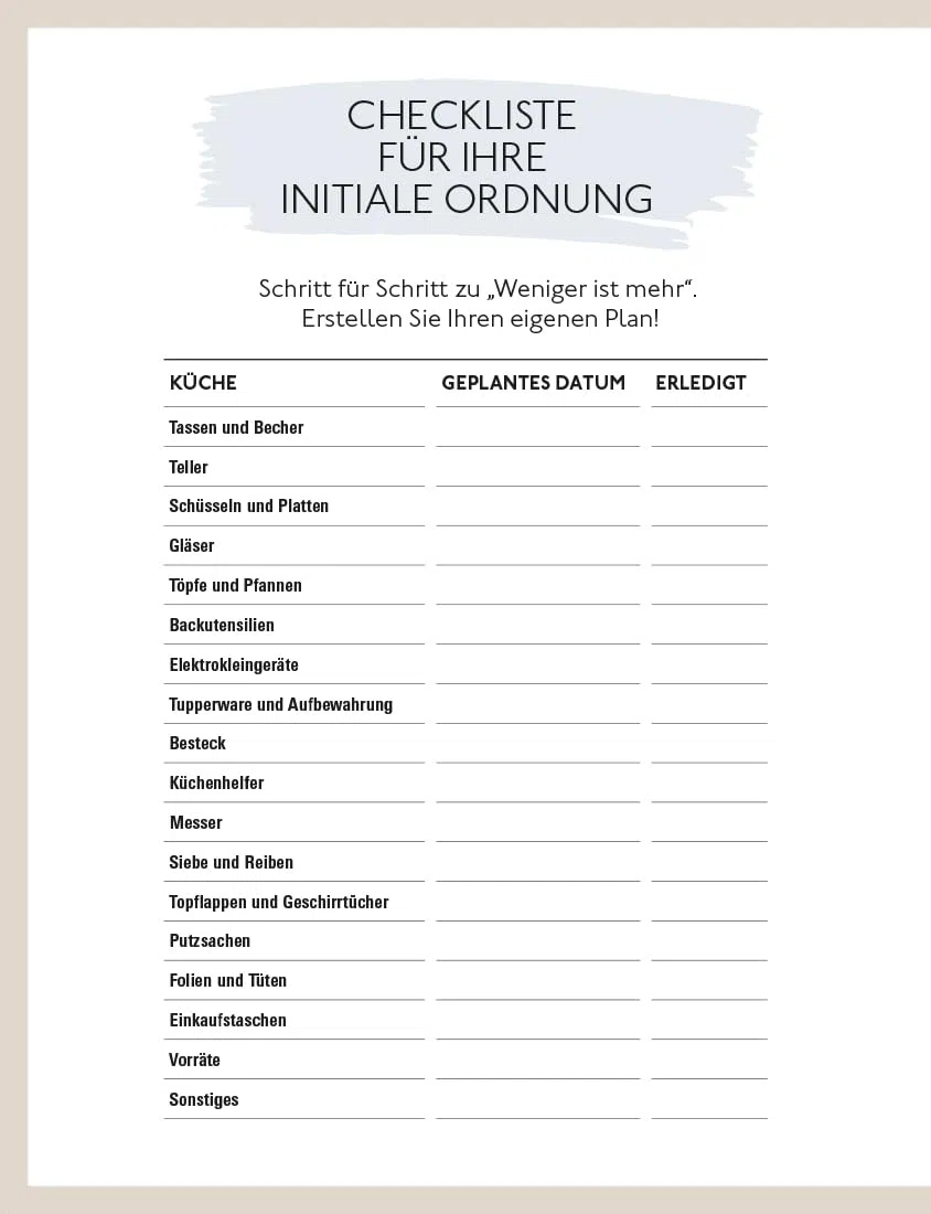 Ordnung für immer - Nachhaltig aufräumen, Chaos beseitigen, innere Balance finden: Der einfache Weg zu einem aufgeräumten Leben