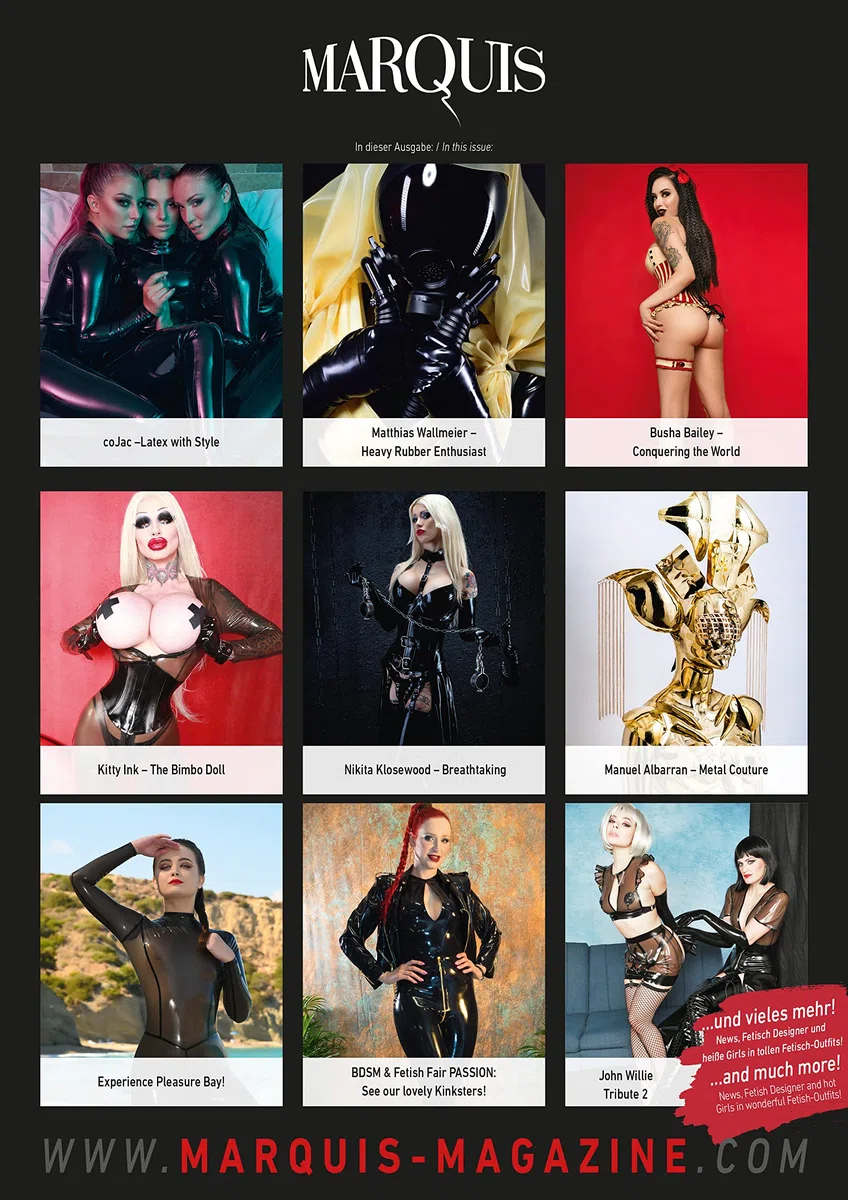 MARQUIS Magazine No. 72 - Fetish, Fashion, Latex & Lifestyle -- Deutsche Ausgabe: mit Lifestyle Fotograf coJac, BimboDoll Kitty Ink, Fetish Fotograf ... MAGAZINE: Fetish, Fashion, Latex & Lifestyle)