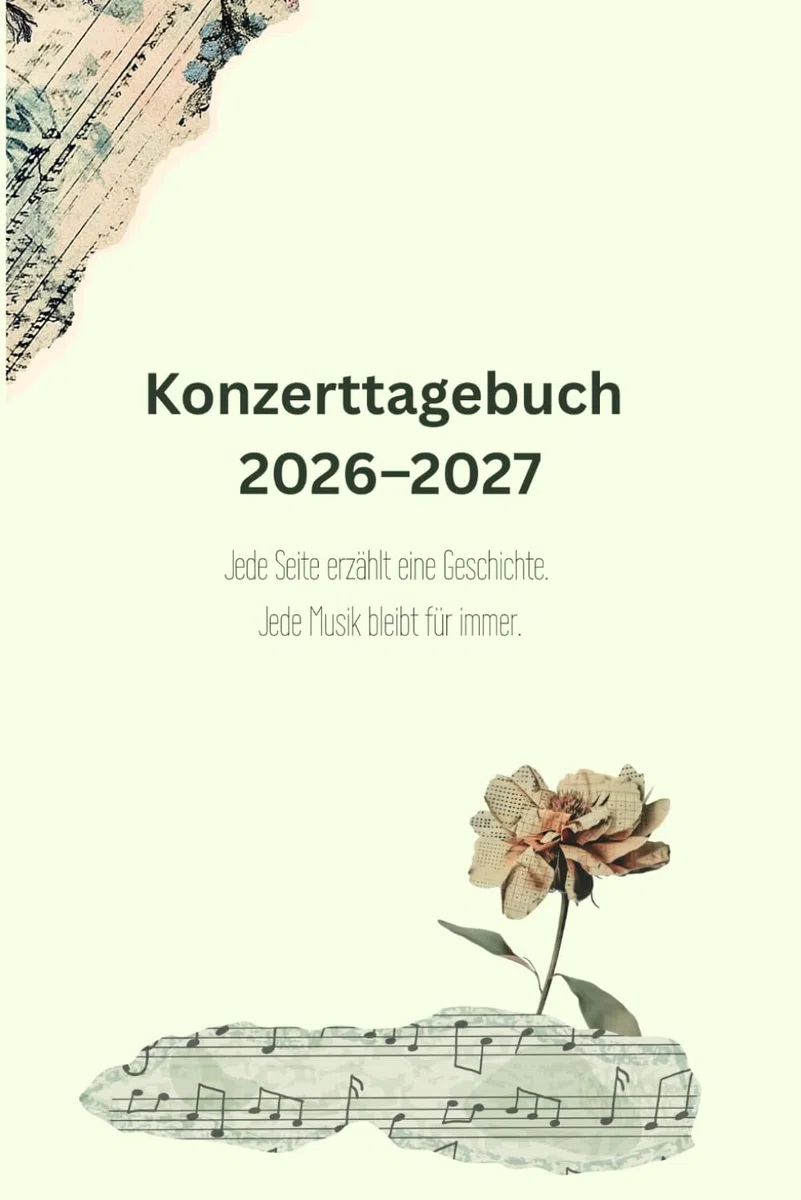 Konzerttagebuch 2026–2027: Erinnerungsbuch für Konzerte & Festivals | Musik Journal zum Ausfüllen | Geschenk für Musikliebhaber: Halte deine schönsten ... Setlist, Eindrücke & persönliche Erinnerungen