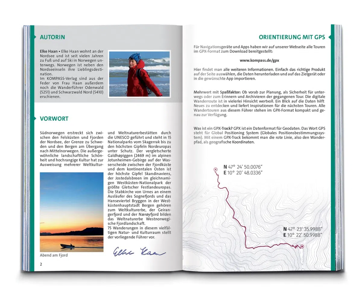 KOMPASS Wanderführer Norwegen Süd, Von Oslo bis zum Geirangerfjord, 75 Touren mit Extra-Tourenkarte: GPS-Daten zum Download