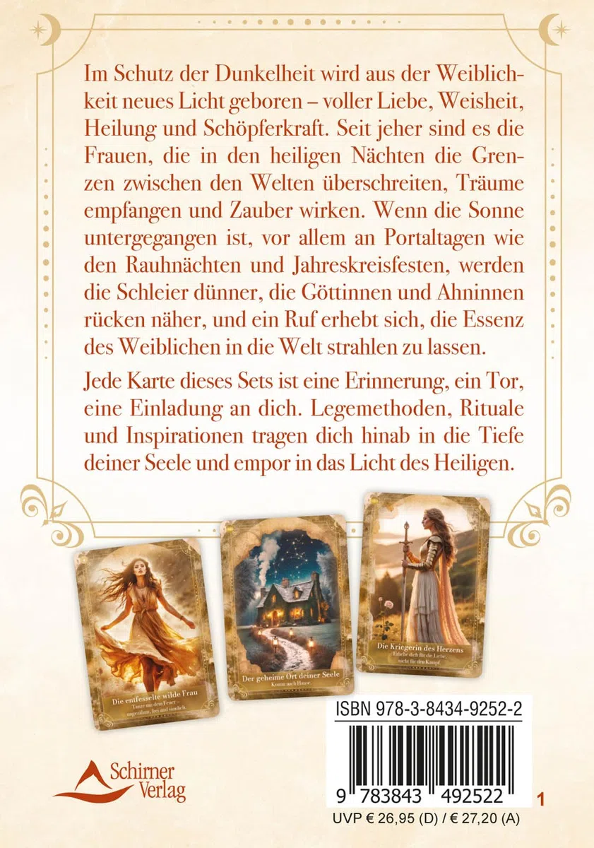 Goddess Whispers - Heilige Nächte der weiblichen Magie: Set mit Buch und 40 Karten