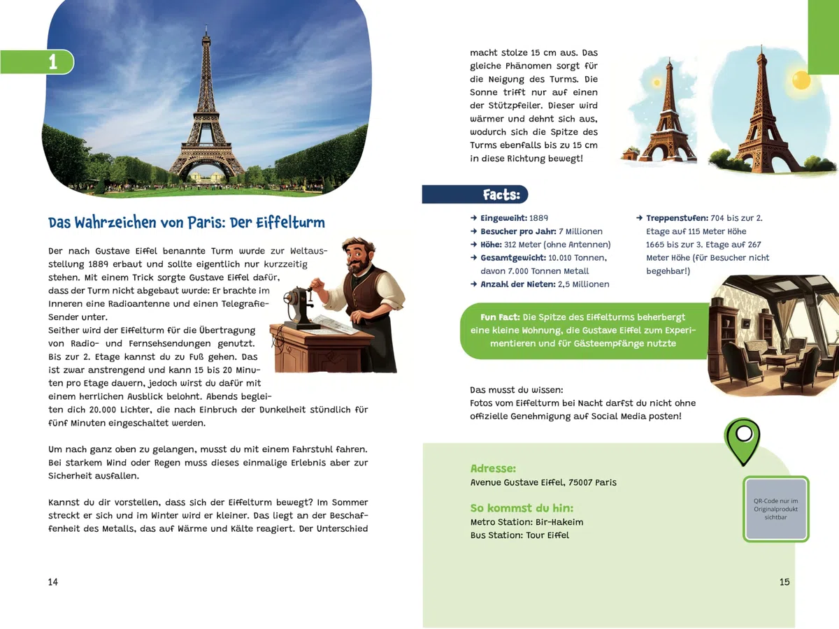 Spannendes Paris! Reiseführer für neugierige Kids: Voller Abenteuer, kniffliger Rätsel, vielseitigen Touren, Sehenswürdigkeiten und Geheimtipps (Spannende Städte! – Reiseführer für neugierige Kids)