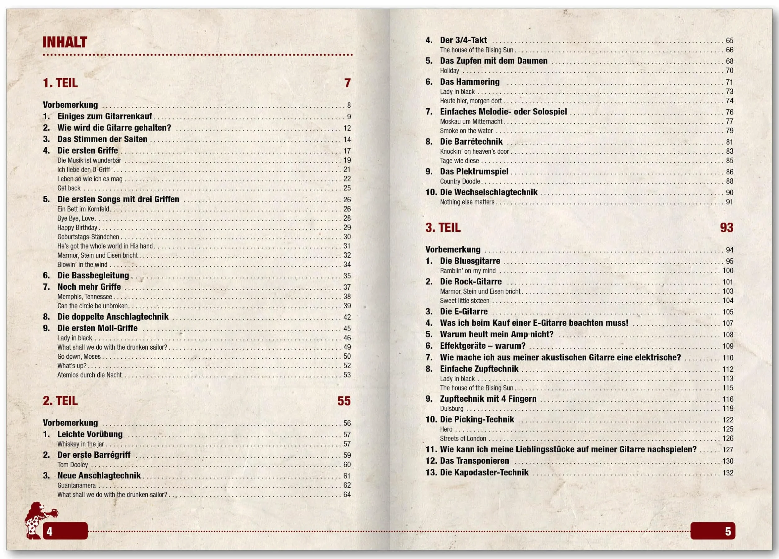 Gitarrenbuch, m. CD-Audio, Bd.1, Mit bekannten Liedbeispielen aus Pop, Folk, Rock & Blues von kinderleicht bis ganz schön stark: Das populärste ... ganz schön stark. Pop, Folk, Rock und Blues