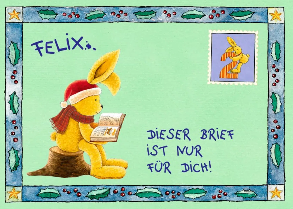 Brief-Adventskalenderbuch – 24 Adventsbriefe von Felix: Mit 24 echten Briefen