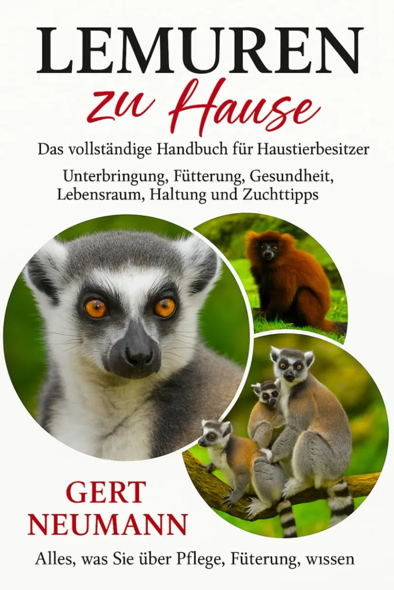 Lemuren zu Hause Das vollständige Handbuch für Haustierbesitzer: Unterbringung, Fütterung, Gesundheit, Lebensraum, Haltung und Zuchttipps
