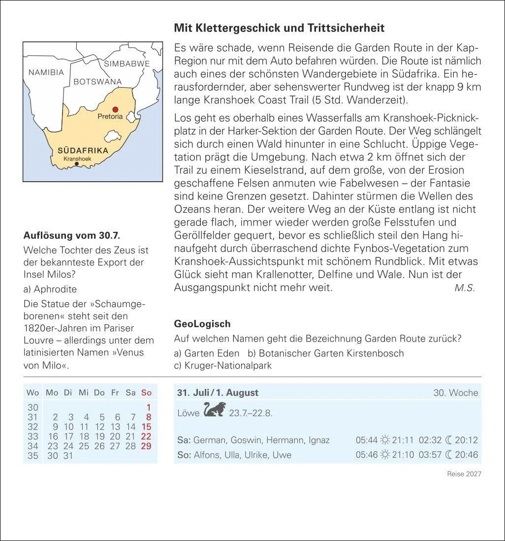 Reise Tagesabreißkalender 2027 - Kulturkalender - Städte, Menschen, Landschaften: Kalender für jeden Tag mit faszinierenden Bildern fremder Kulturen, ... Orten aus aller Welt. Tischkalender 2027