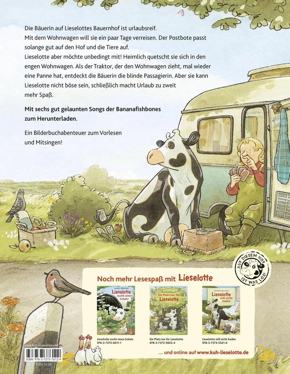 Lieselotte auf großer Fahrt: Ein Musikbilderbuch | Mit 6 Songs und Liedtexten im Buch - Bilderbuch für Kinder ab 4 (Bilderbücher von Kuh Lieselotte, Band 15)