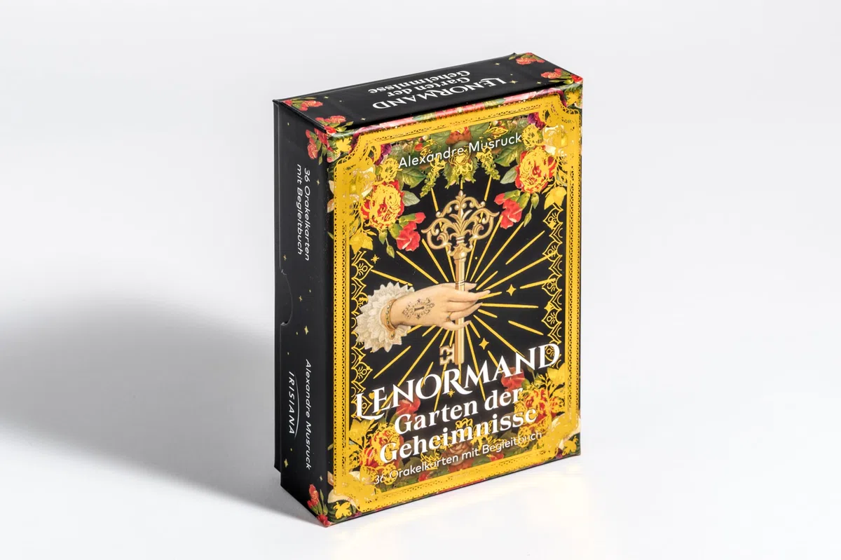 Lenormand – Garten der Geheimnisse: 36 Orakelkarten mit Begleitbuch - Wahrsage-Kartenset mit opulenter Ausstattung