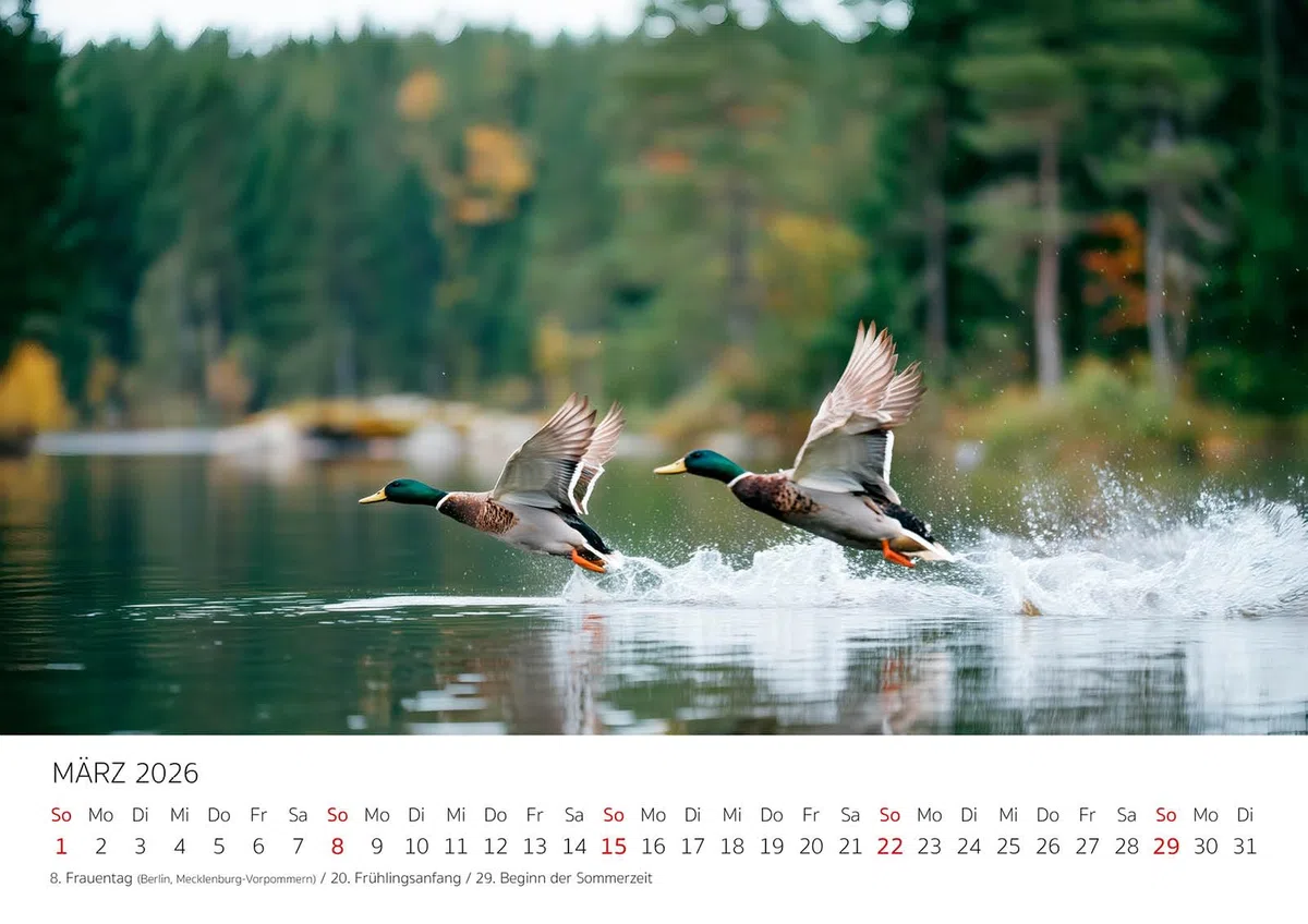 Edition Seidel Premium Kalender Jagd und Wild 2026 Format DIN A3 Wandkalender Wildtiere Reh Hirsch Wildschwein Fuchs Natur Wald