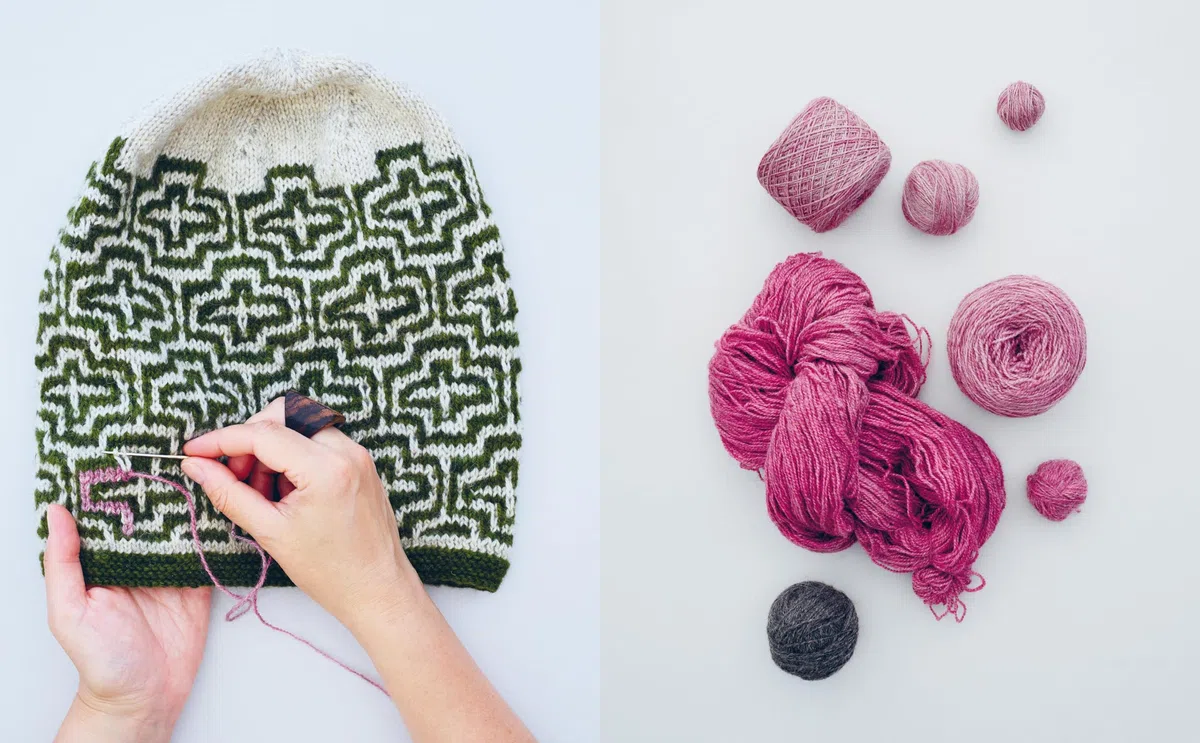 Määh! Finnisches Design gestrickt und bunt bestickt. Nachhaltige Wintermode aus Skandinavien. 20 Strickanleitungen und Stickvorlagen. Muster in 3D-Optik durch die Kombination von Stricken und Sticken