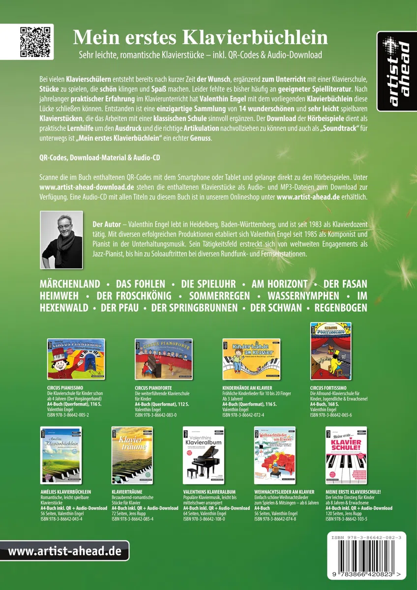 Mein erstes Klavierbüchlein: Sehr leichte, romantische Klavierstücke (inkl. QR-Codes + Audio-Download). Gefühlvolle, emotionale Spielstücke für Piano. Klaviernoten für Anfänger.