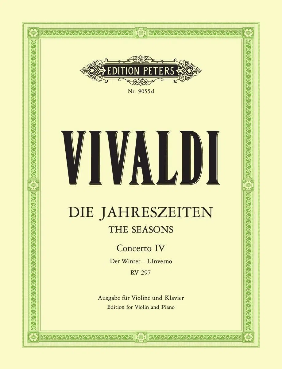 Die vier Jahreszeiten: Konzert für Violine, Streicher und Basso continuo f-Moll op. 8 Nr. 4 RV 297 "Der Winter": Ausgabe für Violine und Klavier (Edition Peters)