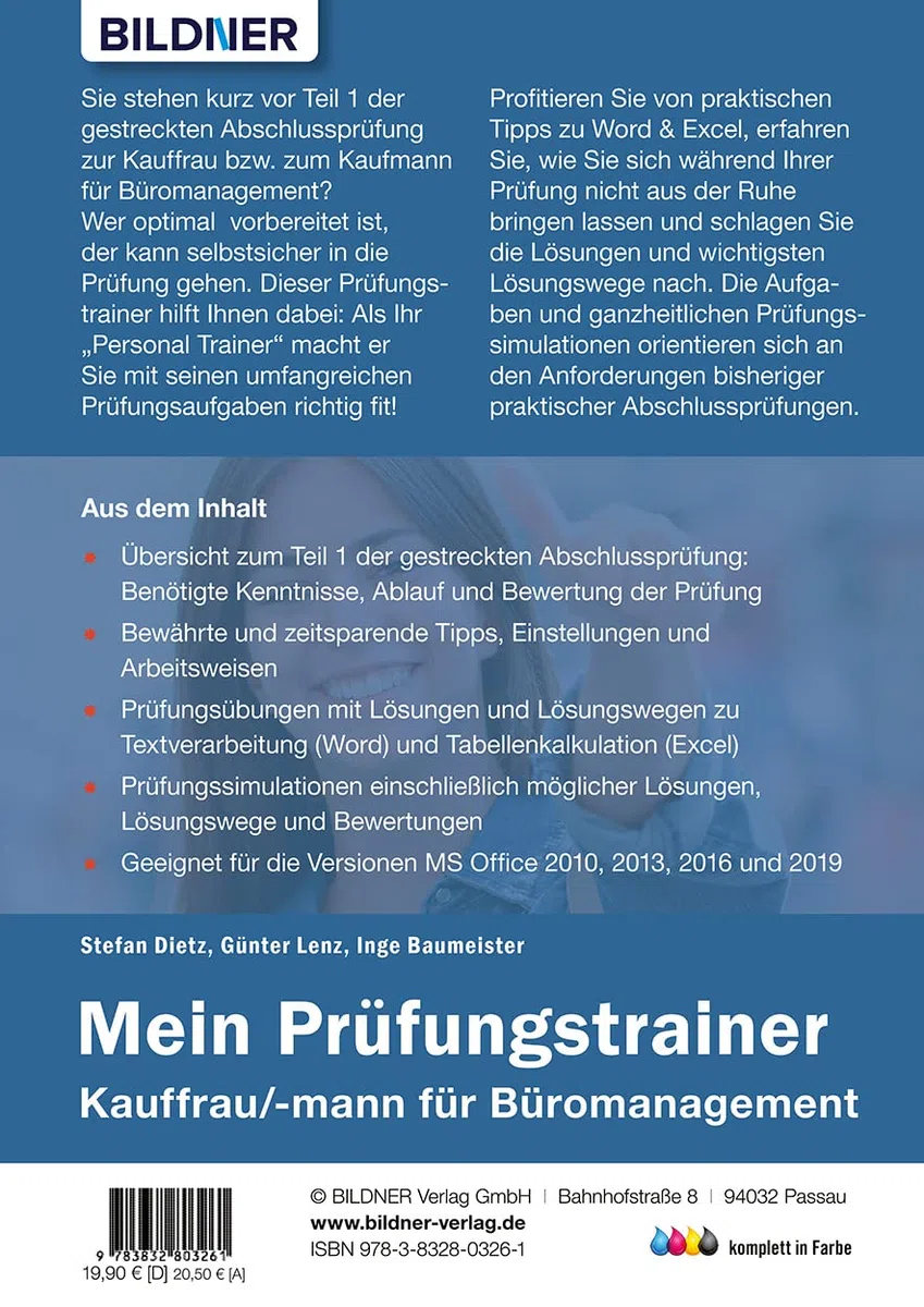 Mein Prüfungstrainer Kauffrau / Kaufmann für Büromanagement: Teil 1 der gestreckten Abschlussprüfung (Informationstechnisches Büromanagement) mit den ... Microsoft Word und Microsoft Excel