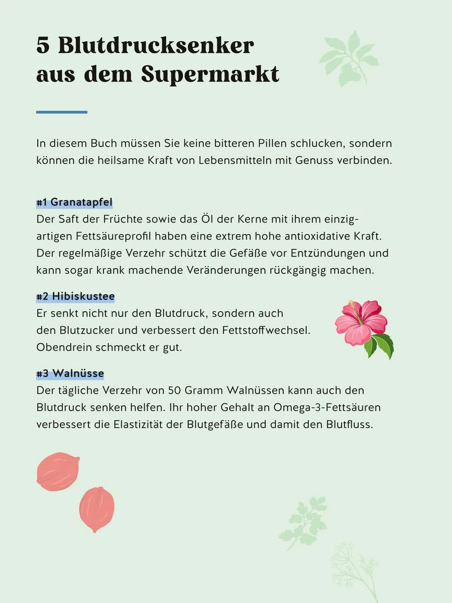 Meine Gesundheitsretter aus der Natur gegen Bluthochdruck: Herzgesundheit natürlich mit Pflanzenkraft und blutdrucksenkenden Superfoods stärken
