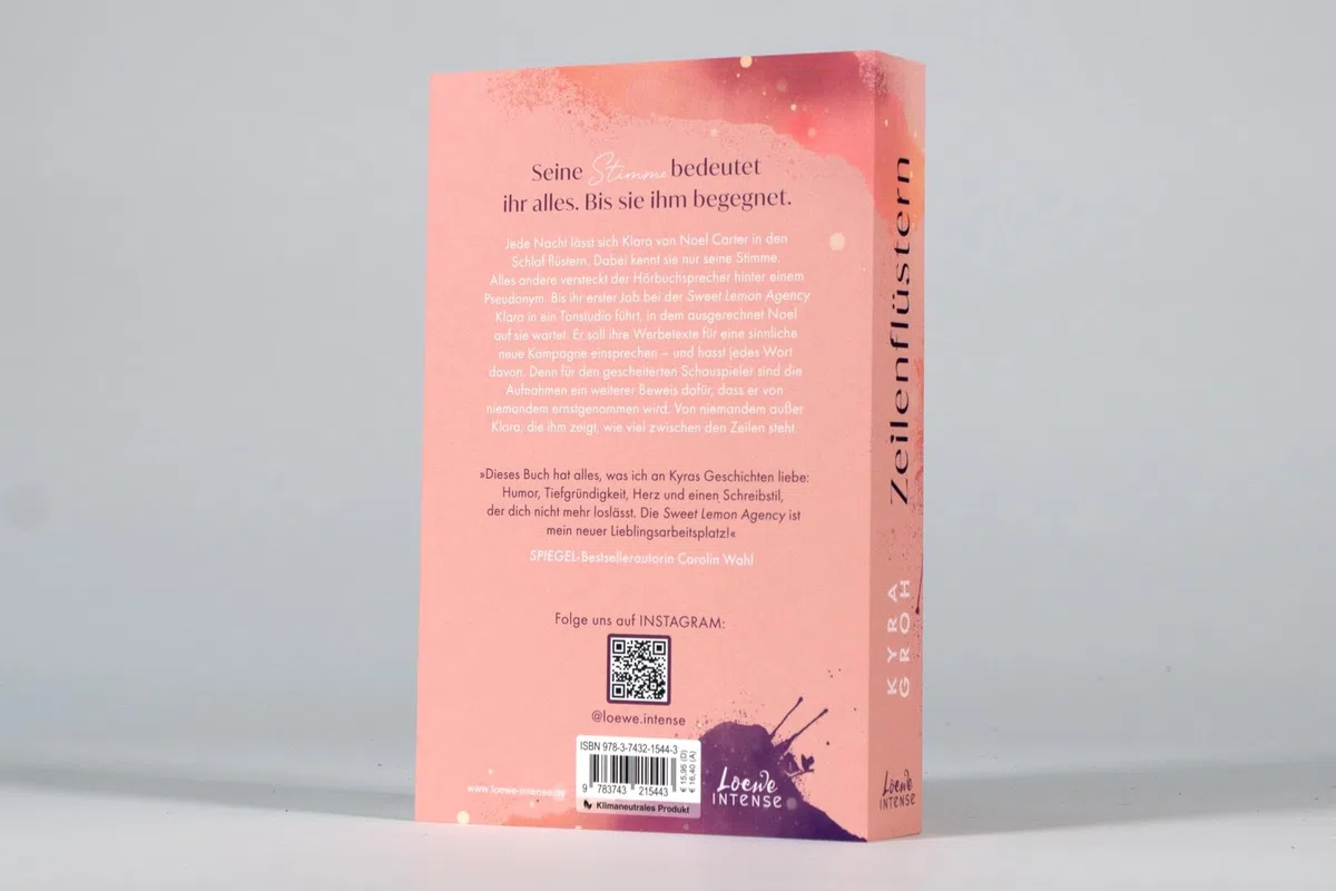 Zeilenflüstern (Sweet Lemon Agency, Band 1): Eine Werbeagentur zum Verlieben – Texterin meets Hörbuchsprecher in dieser bittersüßen Grumpy x Sunshine-Romance