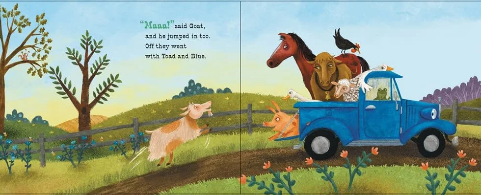 Little Blue Truck Makes a Friend: A Farmyard Story About Welcoming New Friends for Children (Ages 4–8) (Little Blue Truck, 17)