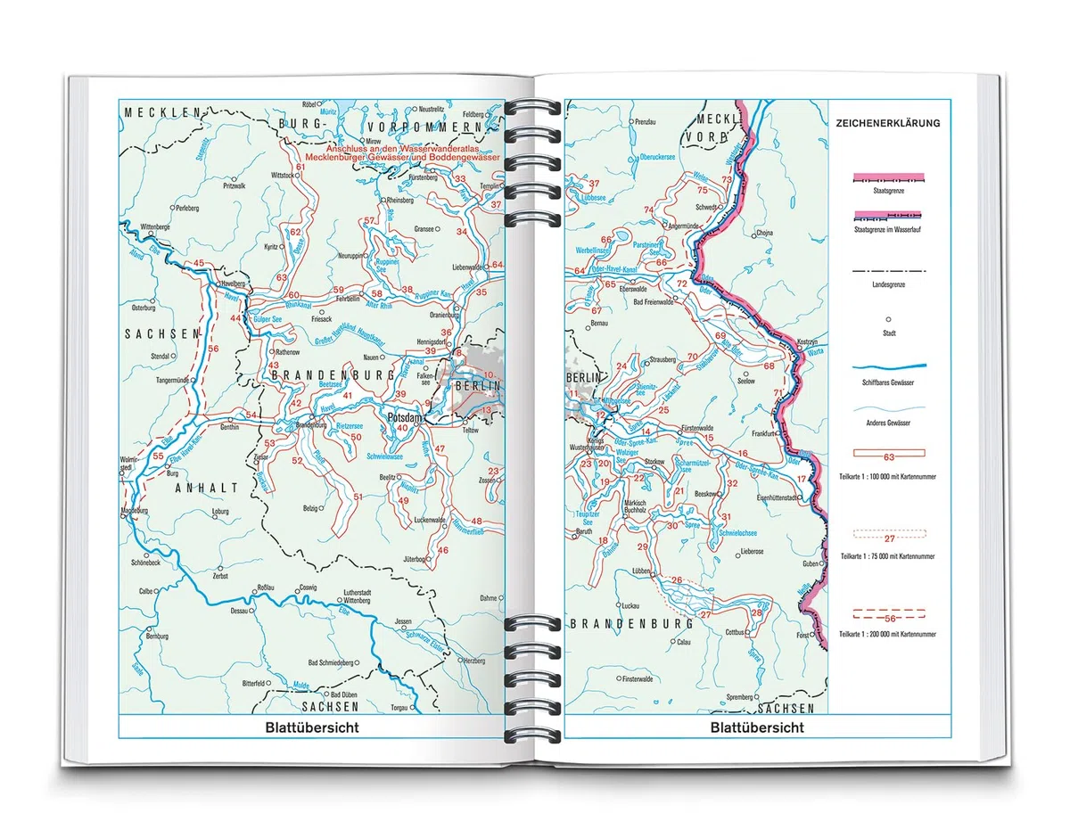 KOMPASS Wasserwanderatlas Berlin und Brandenburg: Märkische Gewässer, reiß.- und wetterfest, mit Schleußen- und Brückenzeiten und Campingplätzen