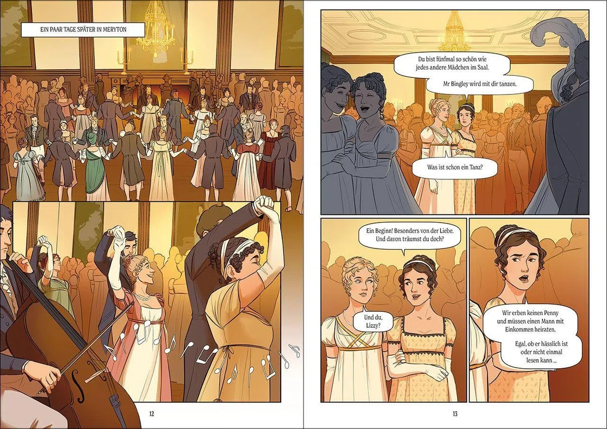 Stolz und Vorurteil - Die Graphic Novel nach Jane Austen: Jane Austens Klassiker erstmals als liebevoll umgesetzte Graphic Novel - 3. Platz beim LovelyBooks Community Award 2024 (Loewe Graphix)