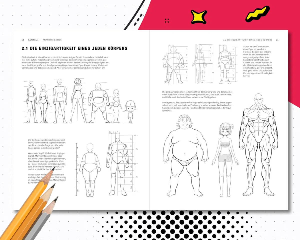 Die Manga-Zeichenschule: Manga-Körper zeichnen lernen für Anfänger | Von den Grundlagen der Anatomie Schritt für Schritt zum eigenen Charakter – Praxiserprobt & leicht erklärt inkl. 4,5h Bonus-Videos