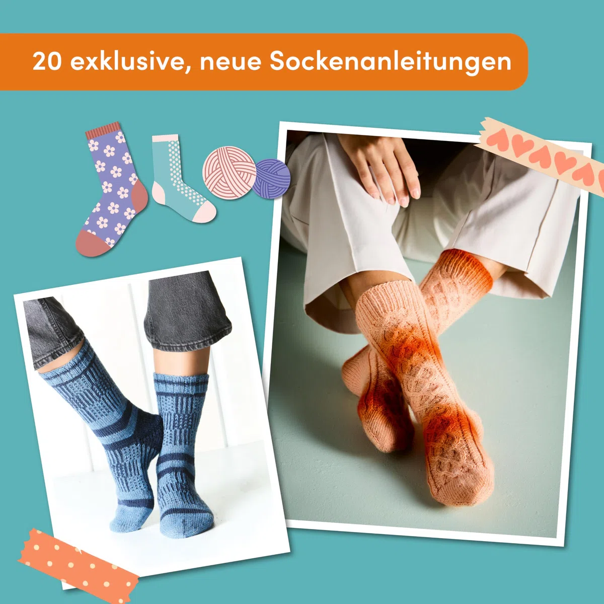Auf die Socken, fertig, Weltrekord!: Das Sockenstrickbuch - Strick mit bis zum Weltrekord