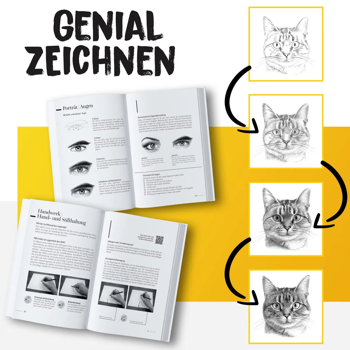 DU KANNST ZEICHNEN!: Zeichnen lernen – schnell und einfach. Portraits, Objekte, Landschaft, Tiere und Perspektive zeichnen lernen (inkl. Videos): Das ... Natur - Perspektive (Zeichnen leicht gemacht)