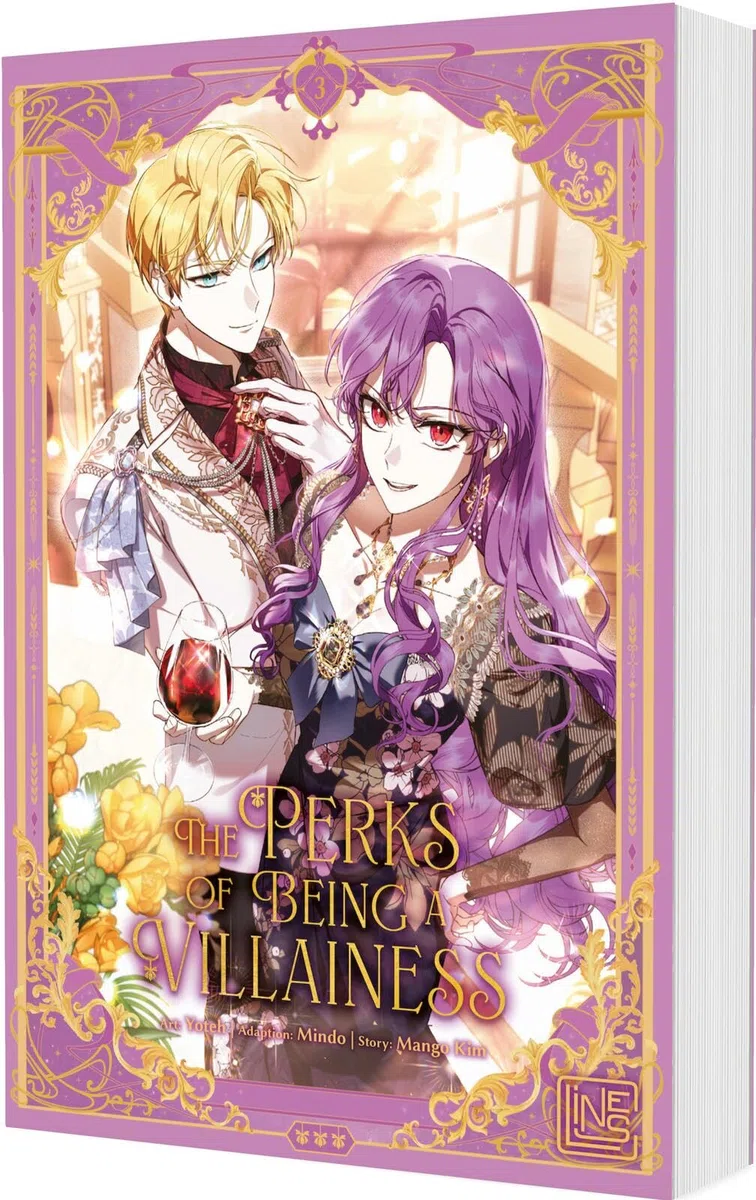 The Perks of Being a Villainess 3: Humorvoller Romantasy-Manhwa über eine Frau, die als Roman‑Bösewichtin wiedergeboren wird