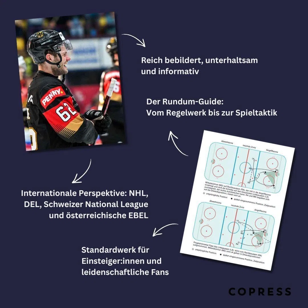 Faszination Eishockey: Eishockey-Regeln, Spielpraxis, Stars und Teams. Mit Infos zu Spieltaktik und NHL, DEL sowie Eishockey in der Schweiz und Österreich. Eishockey Buch für Fans & Hobby-Spieler.