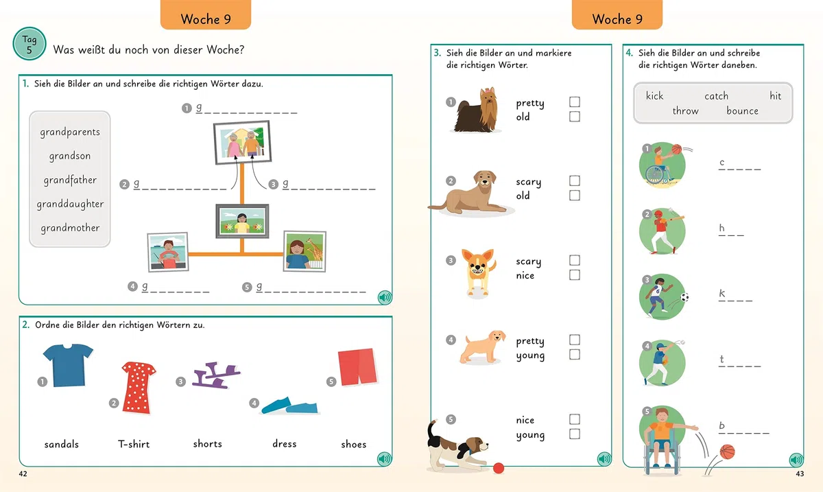 Englisch für clevere Kids - 5 Wörter am Tag: 1000 englische Wörter lernen und üben. Mit kostenlosen Audio-Daten (App und Online)