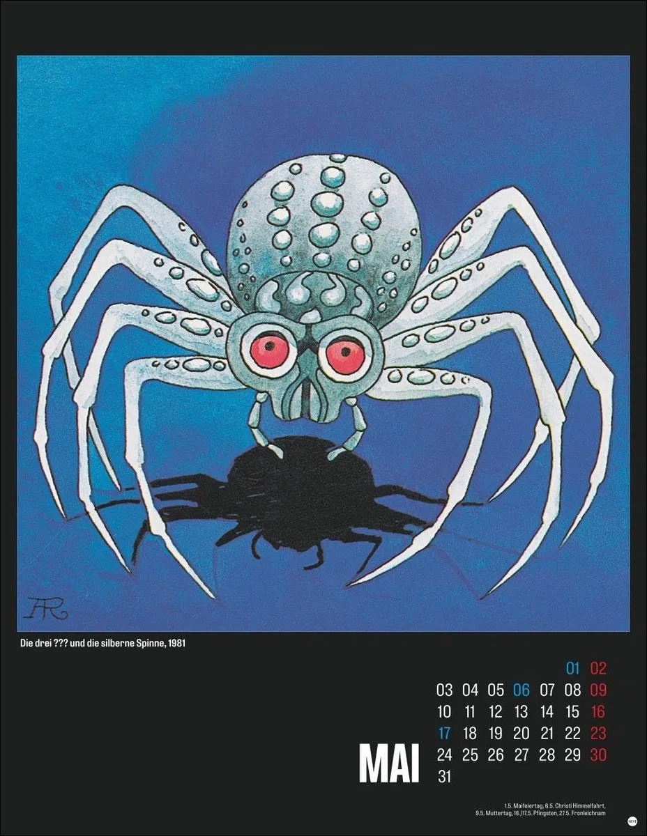 Die drei ??? Posterkalender 2027: Großer Wandkalender für alle Fans: die kultigen Cover-Illustrationen von Aiga Rasch zur beliebten Buchserie. Nostalgie pur für kleine und große Detektive