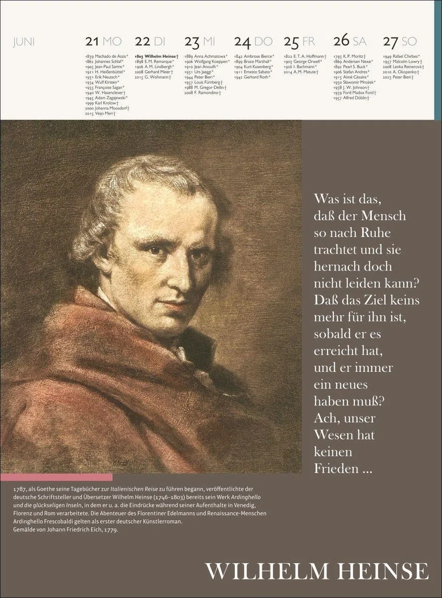 Der Literatur Kalender Wochenkalender 2027: Edition Momente Wochenkalender 2027. Kalender für Buch-Liebhaber: Dekorativer Kalender zum Aufhängen ganz im Zeichen der Liebe zu Büchern.